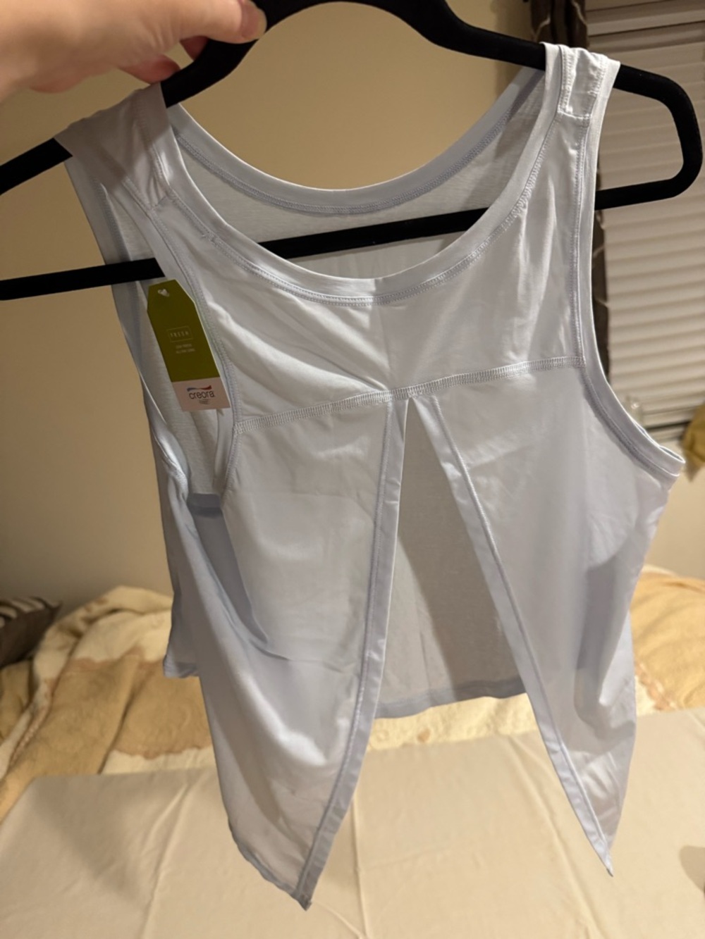 Women’s Light Blue Split-Back Tank Top